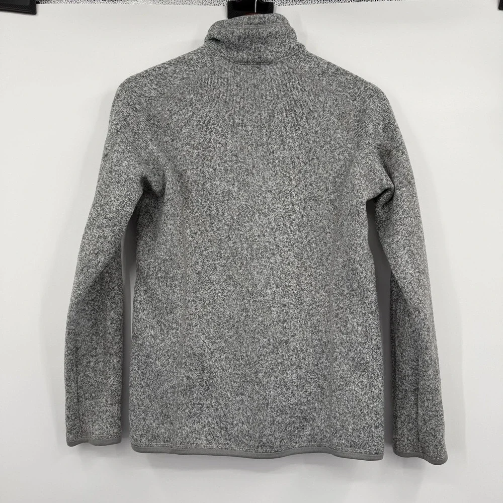 Patagonia Better Sweater Womens Medium Gray 1/4 Zip Pullover Fleece Pockets‎